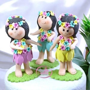 ハワイアンガールケーキトッパー