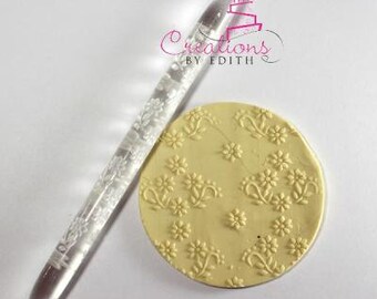 6&quot; Solid acrylic textured rolling pin #29