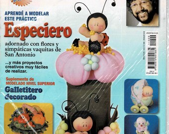 Free Shipping-Cold porcelain modeling Spanish magazine/step by step tutorials/Porcelana fria