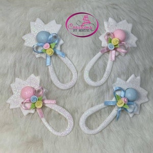 Baby rattle favor/applique