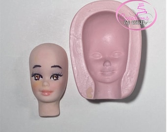 SALE!!  Face resin mold #29, girl face mold , fairy face mold