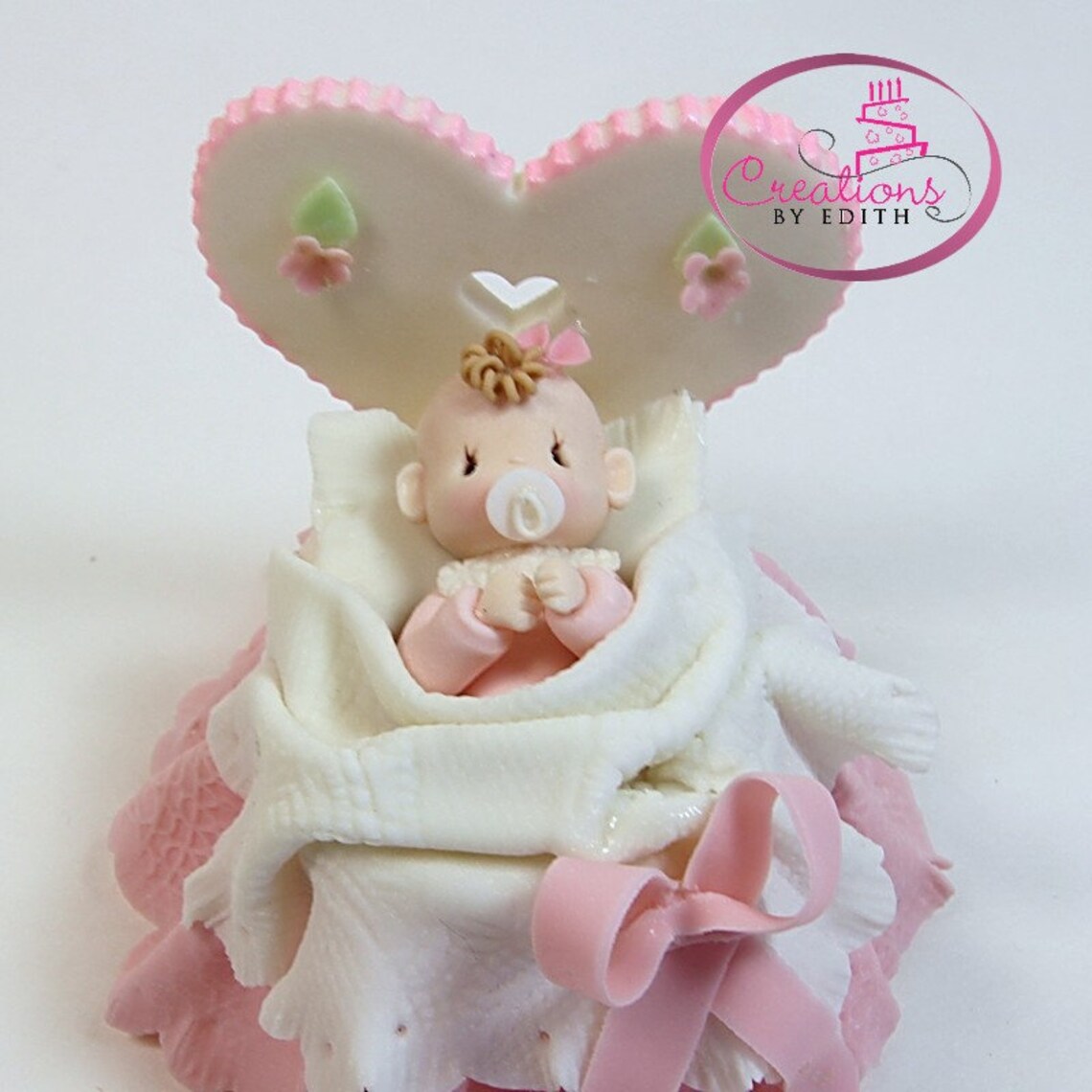 Baby in Cake Topper in Cold Porcelain Etsy