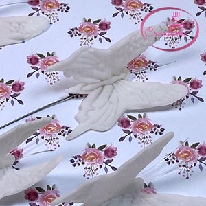 White butterflies, ready to be painted or color/6pcs.