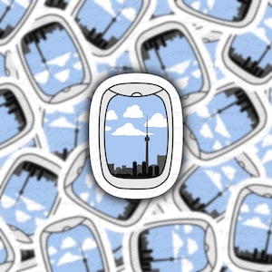 Flugzeug Fenster der Toronto Skyline Sticker | Aufkleber, Toronto Skyline, Flugzeugansicht, YYZ, Plane, Travel