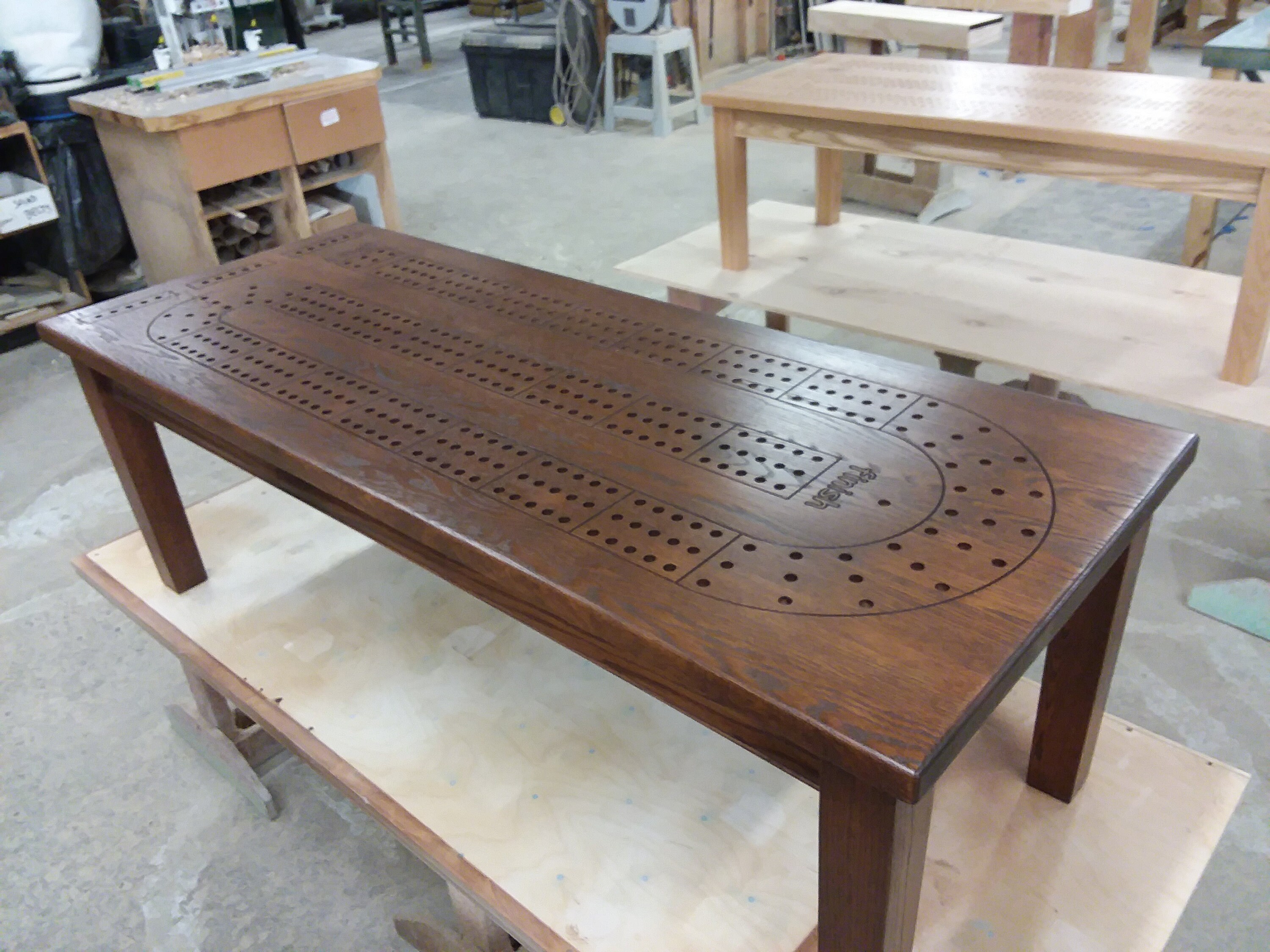 Wood Cribbage Table Cribbage Coffee Table Custom Cribbage Etsy