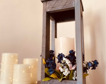 Wedding Lantern Centerpiece - Wood Lantern - Wedding Centerpiece - Lantern Centerpiece