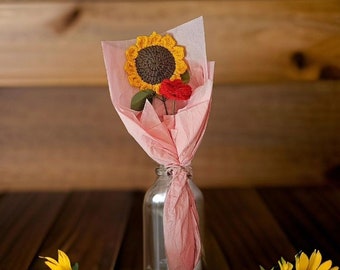 Sunflower+ Rose mini Bouquet