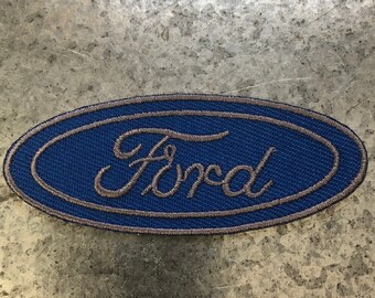 Vintage  Ford 6 & 8  Service Embroidered Sew-on Patch 6.25x1.5" NOS 