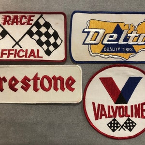 Vintage Patch Back Patch Rare Back Pack NOS Race Oil Gas Station Service Station Tires DIY  Sew On/ Glue On Free Fast Shipping