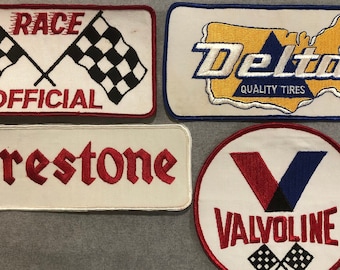 Vintage Patch Back Patch Rare Back Pack NOS Race Oil Gas Station Service Station Tires DIY  Sew On/ Glue On Free Fast Shipping