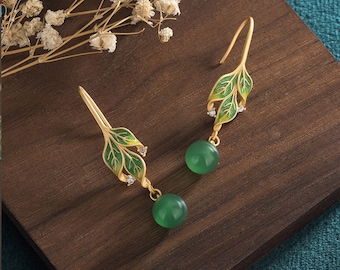 On Sale Fashion Hot Sell 10mm Yellow Jade Round Beads 18KWGP Leverback Earrings On Sale Fashion Hot Sell 10mm Yellow Jade Round Beads 18KWGP Leverback Earrings