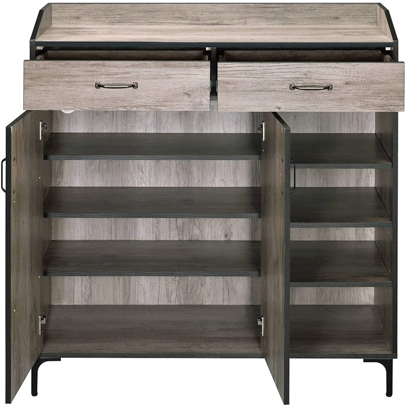 Acme Möbel Pavati Schrank rustikale graue Eiche | Etsy