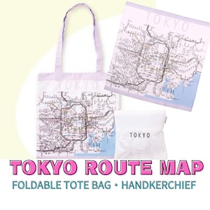 Sac fourre-tout / mouchoir pliant TOKYO Route map