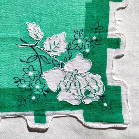 Vintage 60s Floral Scarf Handkerchief 1960s MCM S… - image 3