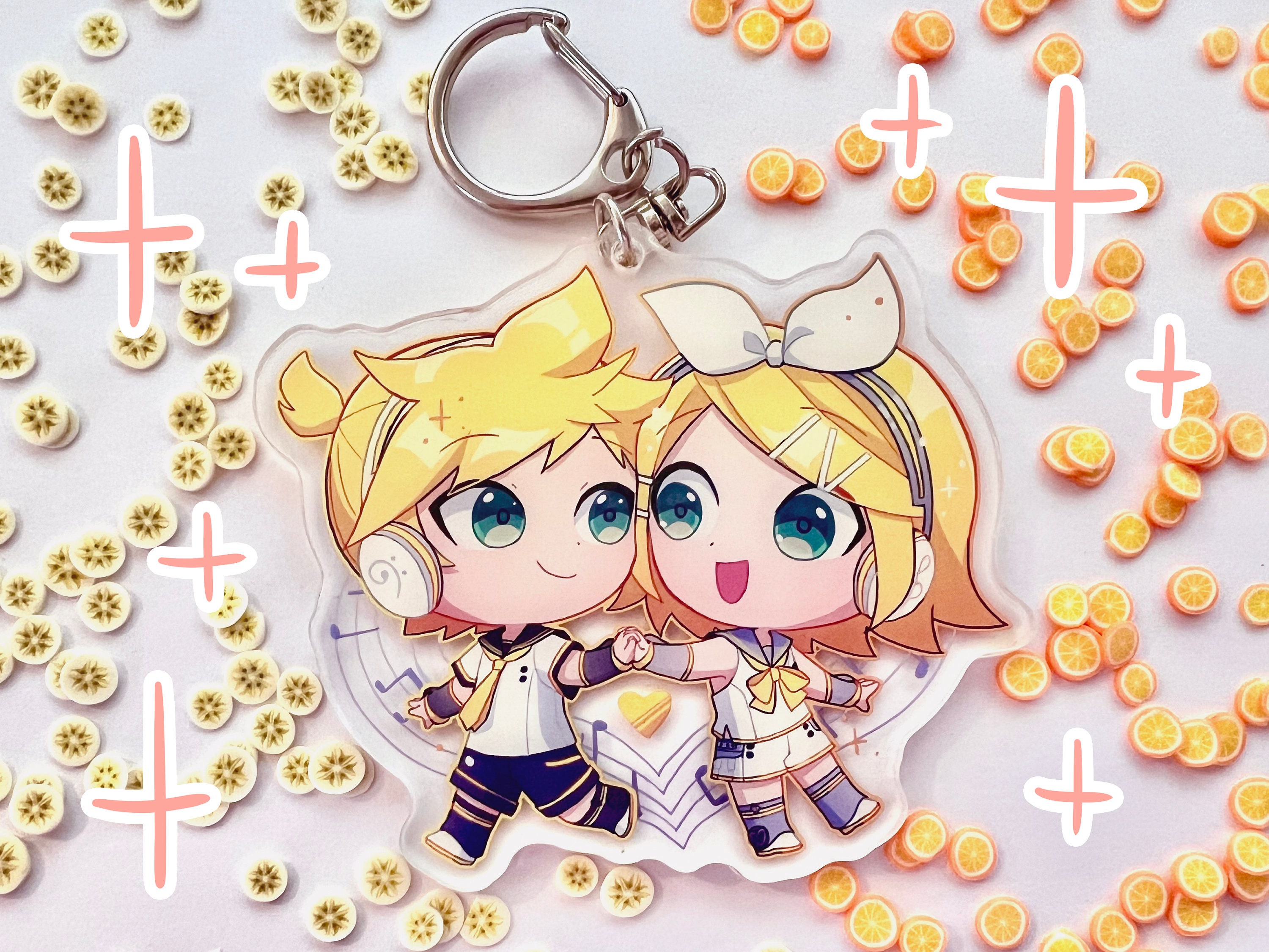 Vocaloid Rin and Len Holographic and Vinyl Stickers weatherproof Die-cut  Laminated Stickers Cute Kawaii Anime Stickers 