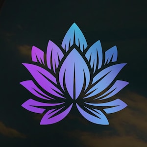 Lotus Flower Car Window Sticker, Die-Cut Vinyl Decal