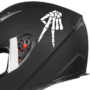 Motorcycle Wave 2 Fingers Down Helmet/Car Window Sticker, Die-Cut Vinyl Decal