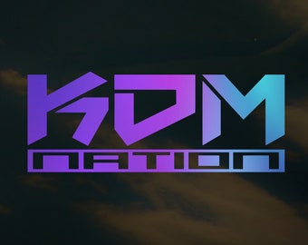 KDM Nation Car Window Sticker, Die-Cut Vinyl Decal