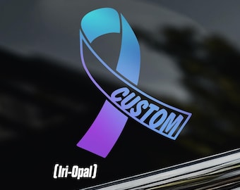 Custom Awareness Ribbon Car Window Sticker [Die-Cut Vinyl Decal]