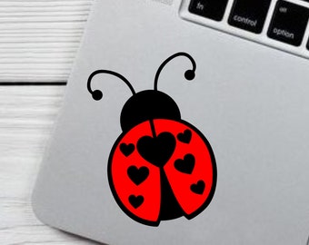 Ladybug Love Sticker, Die-Cut Vinyl Decal