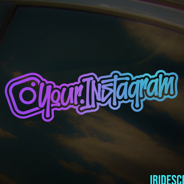 Custom Graffiti Instagram Car Window Sticker, Die-Cut Vinyl Decal