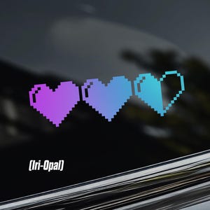 Video Game Health Hearts Sticker [Die-Cut Vinyl Decal]