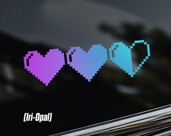 Video Game Health Hearts Sticker [Die-Cut Vinyl Decal]