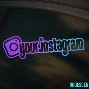 Custom Instagram Car Window Sticker, Die-Cut Vinyl Decal