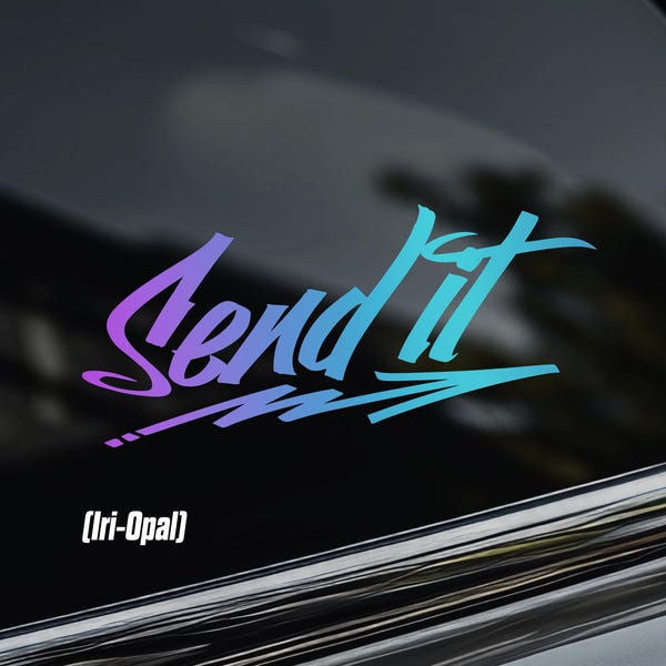 Sticker vitre de voiture Send it [Autocollant en vinyle découpé]