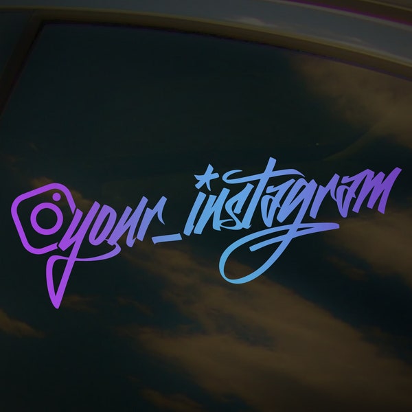 Custom Instagram Car Window Sticker, Die-Cut Vinyl Decal