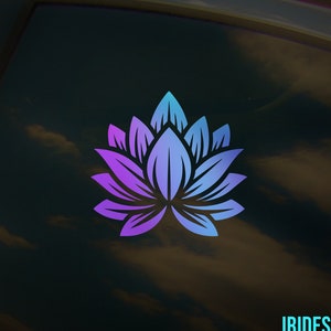 Lotus Flower Car Window Sticker, Die-Cut Vinyl Decal