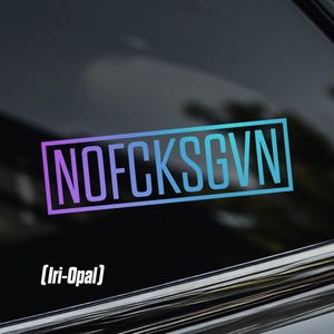 No Fucks Given Car Window Sticker [Die-Cut Vinyl Decal]