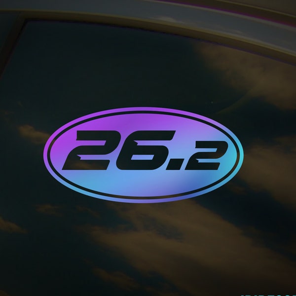 26.2 Marathon Car Window Sticker, Die-Cut Vinyl Decal