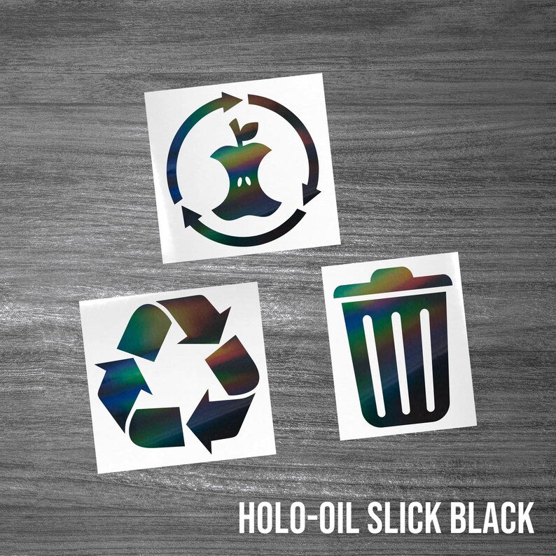 Recycling Trash Compost Stickers [die-cut Vinyl Decals] **SET OF THREE ...