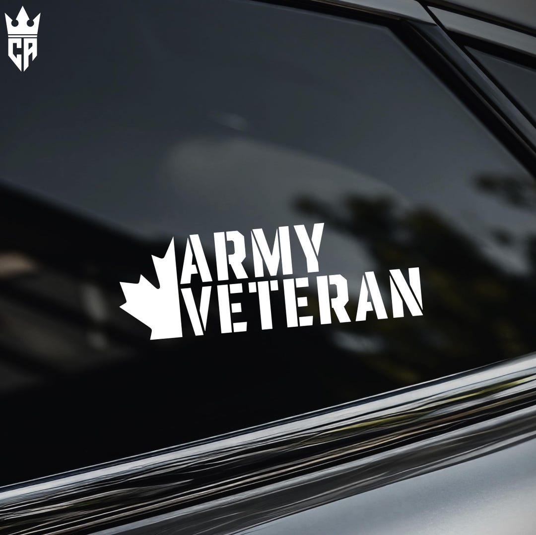Canadian Army Veteran Car Window Sticker [die-cut Vinyl Decal] - Etsy