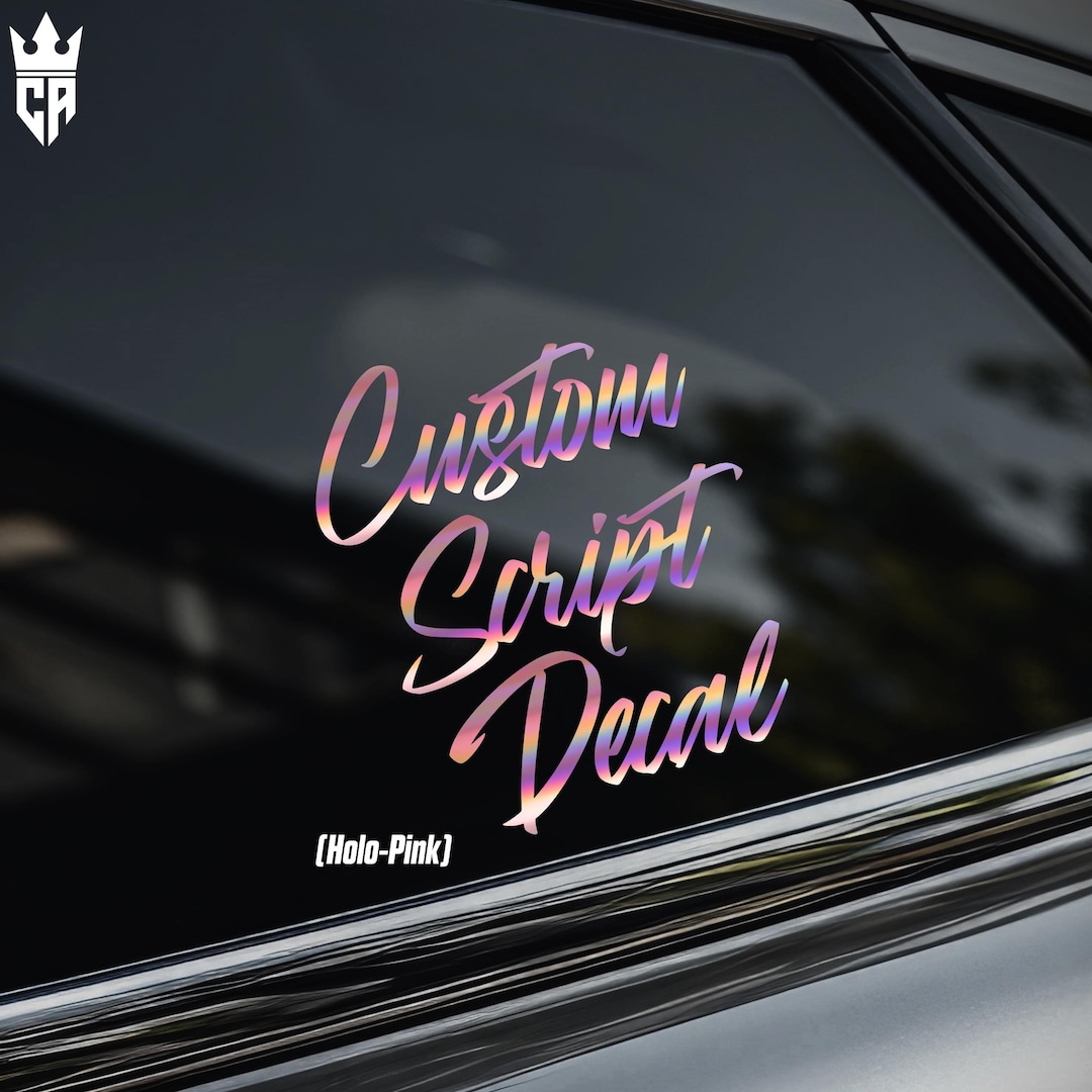 Custom Script Sticker [die-cut Vinyl Decal] - Etsy