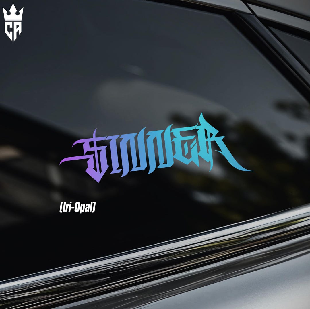 Sinner Car Window Sticker [die-cut Vinyl Decal] - Etsy