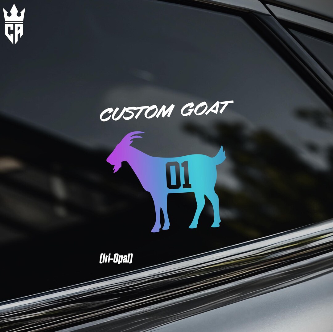 Custom GOAT Car Window Sticker [die-cut Vinyl Decal] - Etsy