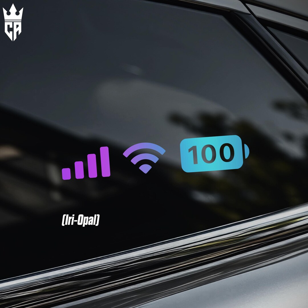 Cell Phone Status Bar Icons Car Window Sticker [die-cut Vinyl Decal] - Etsy