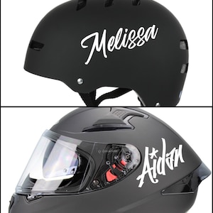 Custom Name Helmet Sticker, Die-Cut Vinyl Decal