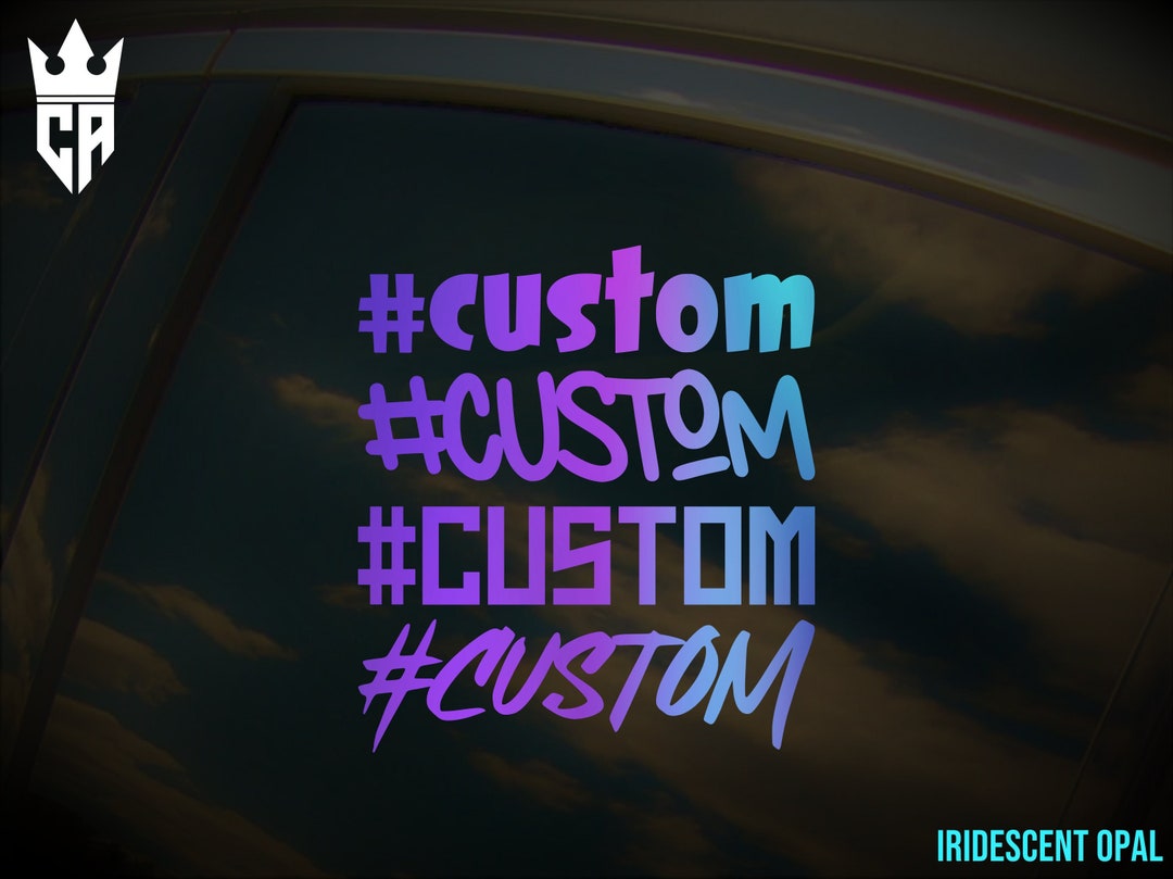 Custom Hashtag Car Decal Window Sticker, Diecut Vinyl Decal Etsy