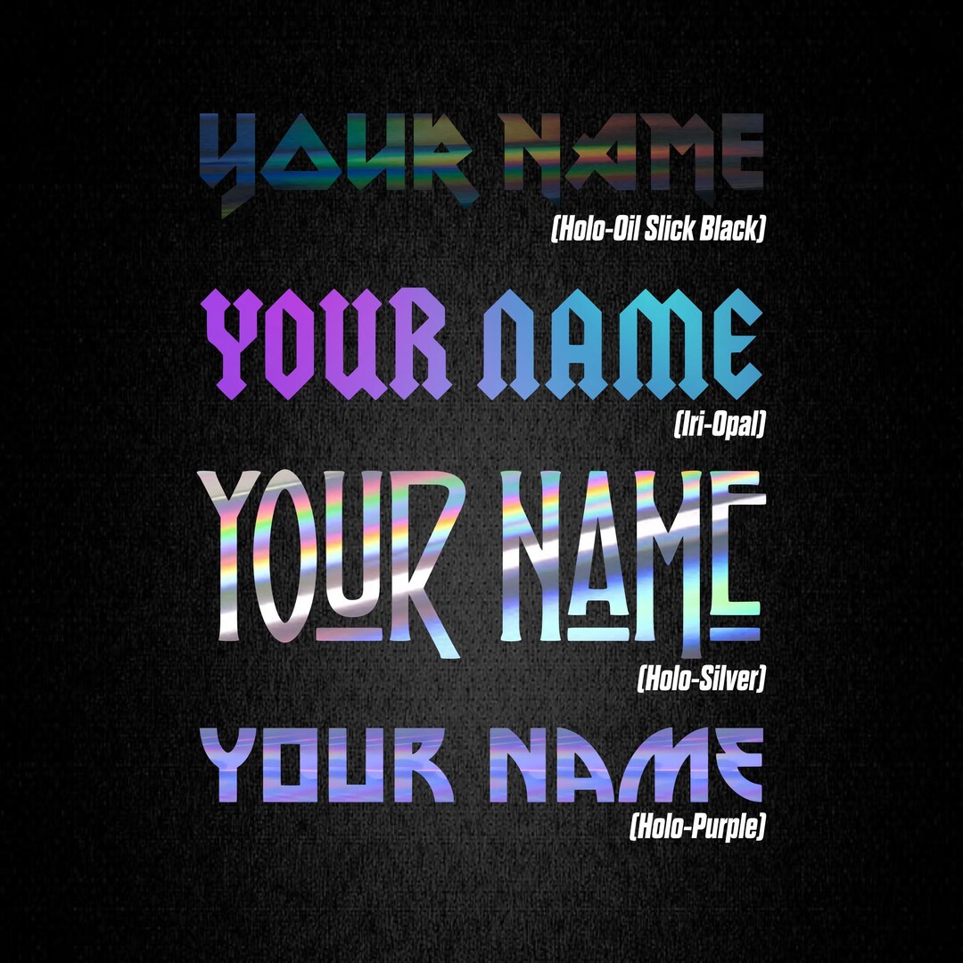 Custom Rock Name Sticker [die-cut Vinyl Decal] - Etsy