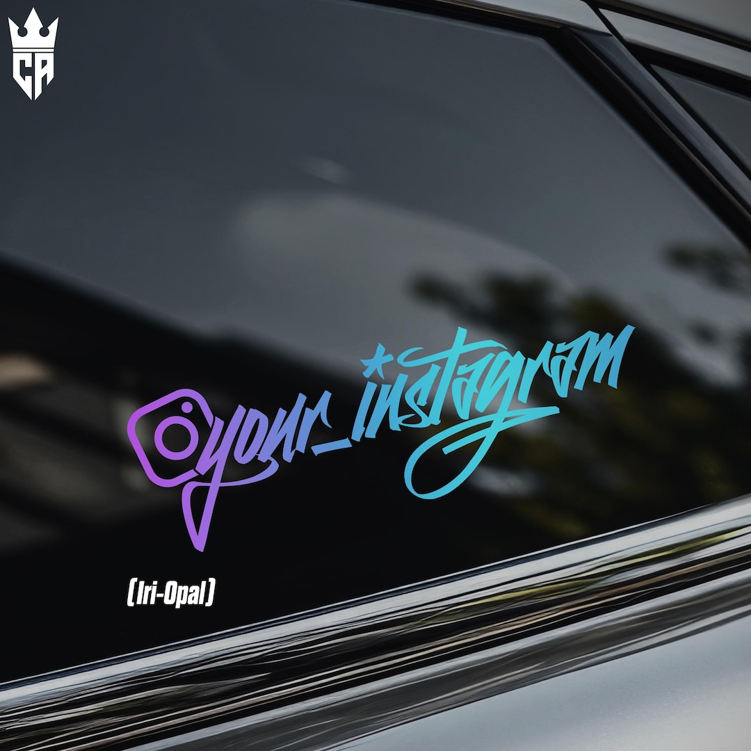 Custom Instagram Car Window Sticker [die-cut Vinyl Decal] - Etsy