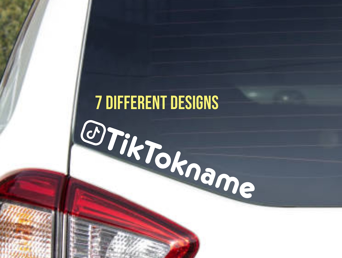 Custom Tik Tok Username Handle Decal Sticker Car Decal Etsy