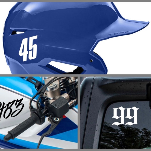 Custom Numbers Sticker, Die-Cut Vinyl Decal, **Price is for Up to 4 Numbers**