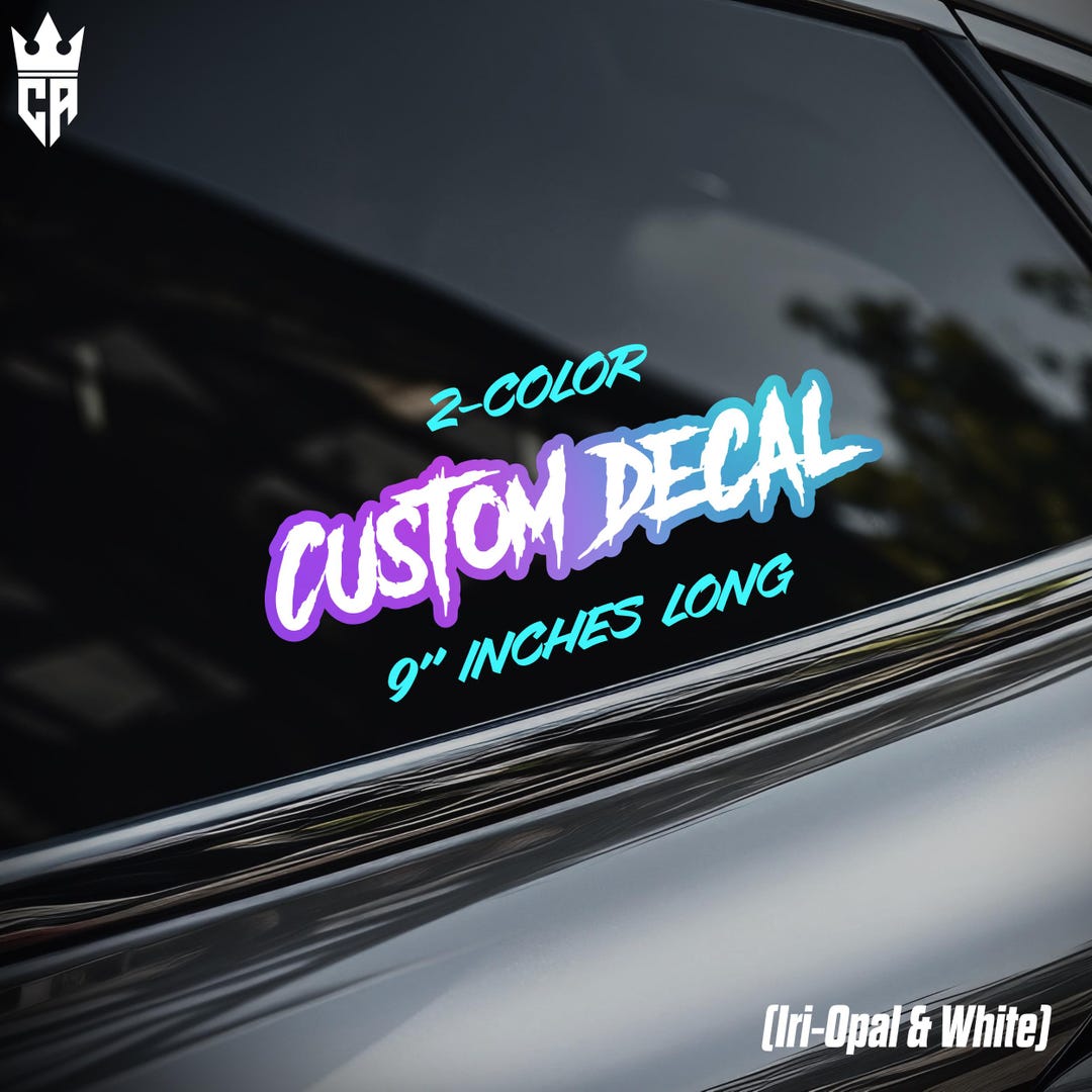 Custom Text Car Window Sticker [die-cut Vinyl Decal] - Etsy