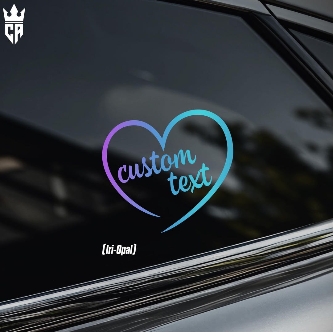 Custom Heart Car Window Sticker [die-cut Vinyl Decal] - Etsy