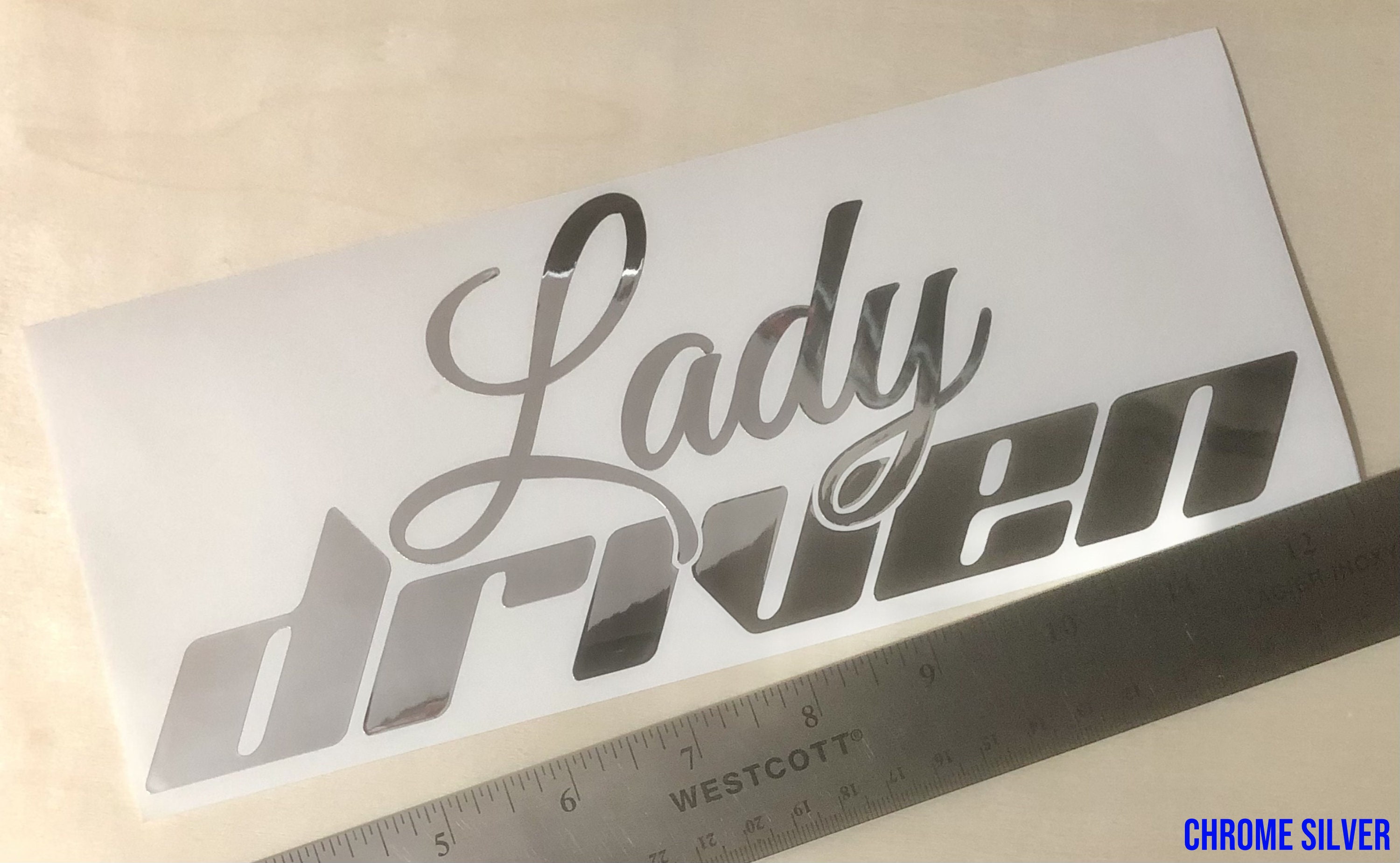 Lady Driven Car Decal Sticker Lady Driven Car Window Bumper Etsy