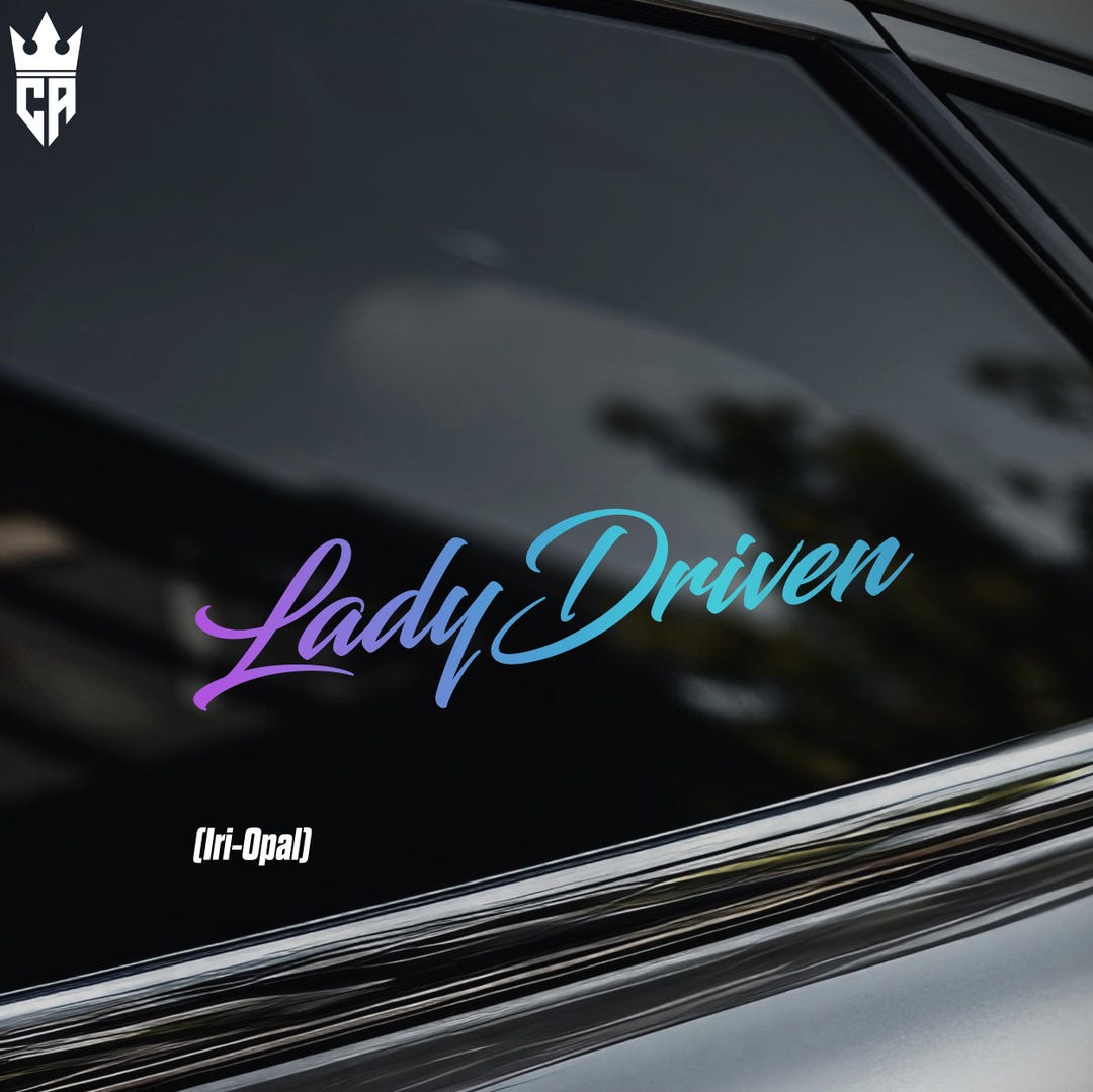 Lady Driven Car Window Sticker [die-cut Vinyl Decal] - Etsy