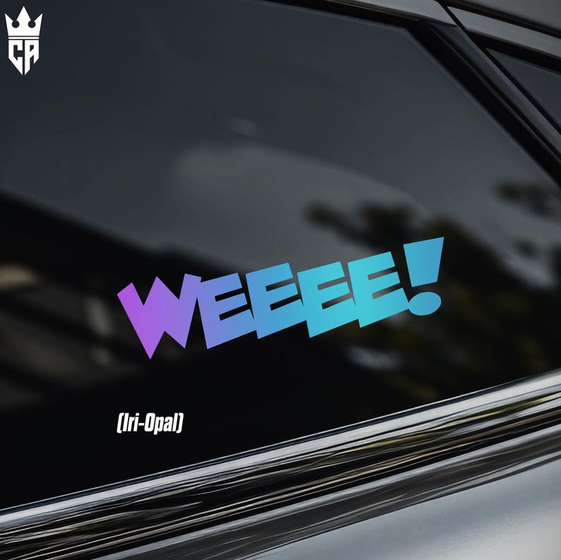 Weeee! Car Window Sticker [die-cut Vinyl Decal] - Etsy